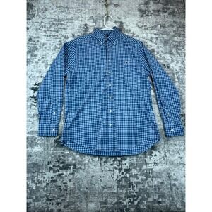 Vineyard Vines Men's Slim Fit Tucker Shirt Blue Gingham Check Long Sleeve Medium
